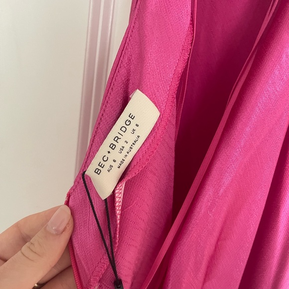 NWT Bec & Bridge Loren Maxi Dress Deep Pink - Picture 7 of 9